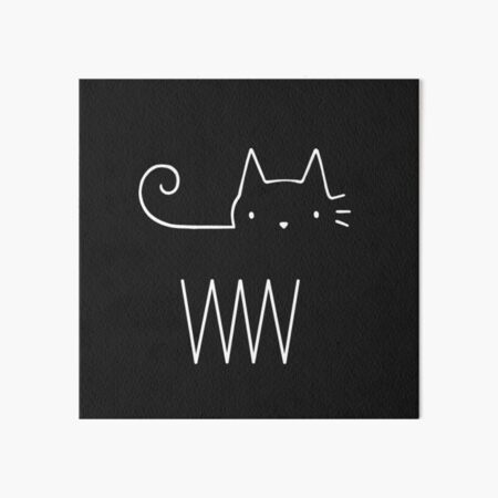 simplistic cat doodle (white)