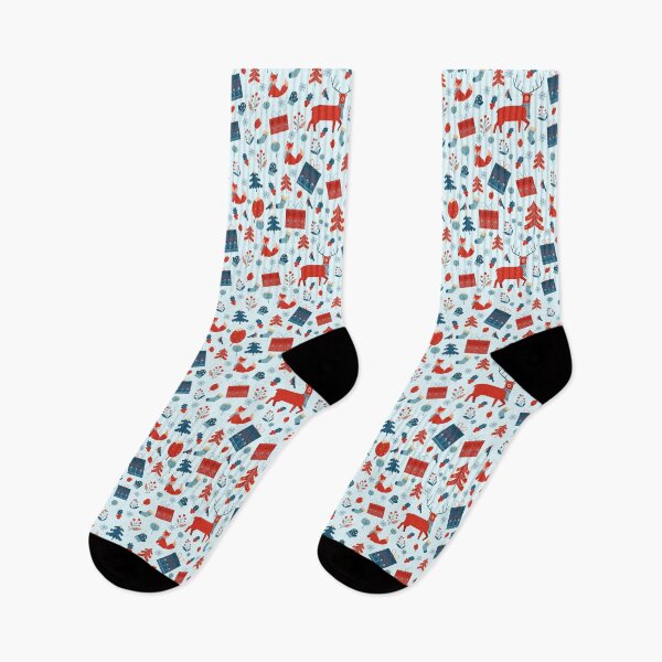 Item preview, Polar Christmas, Illustration with a beautiful pattern of cute animals enjoying the snow and Christmas elements. designed and sold by Malogue.