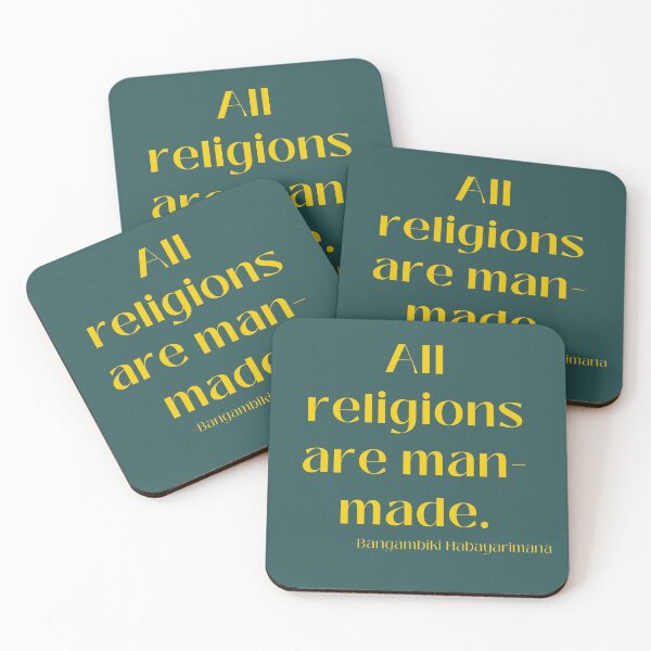 Item preview, 'All religions are man-made' - Bangamibiki Habayarimana designed and sold by Rechtop.