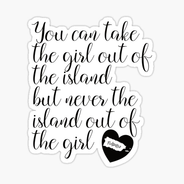 Puerto Rican Island Girl - Puerto Rico Love Sticker