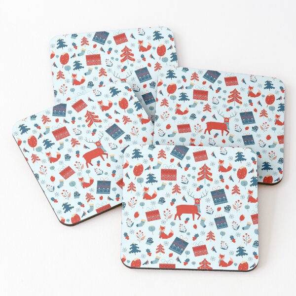 Item preview, Polar Christmas, Illustration with a beautiful pattern of cute animals enjoying the snow and Christmas elements. designed and sold by Malogue.