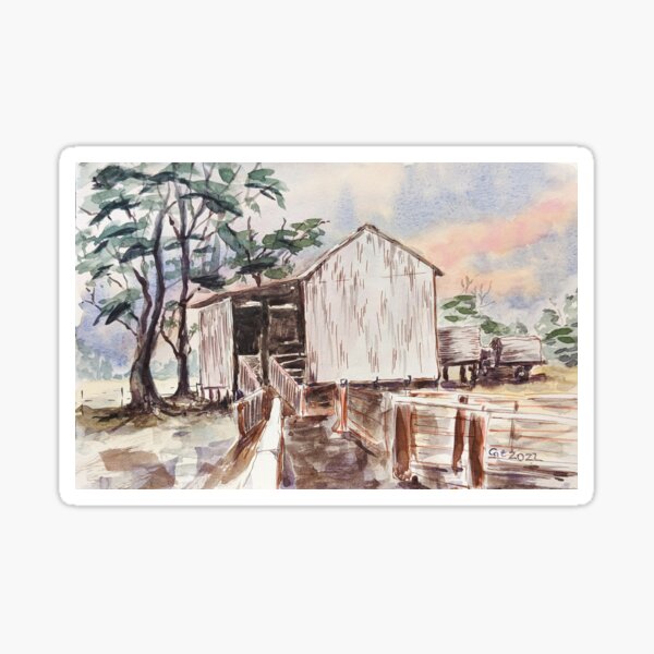 A Small Shearing Shed Sticker