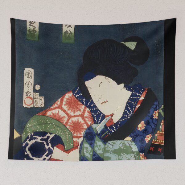 Item preview, Portraits an Actors by Toyohara Kunichika   - Japanese woodblock designed and sold by TeeARTHY.