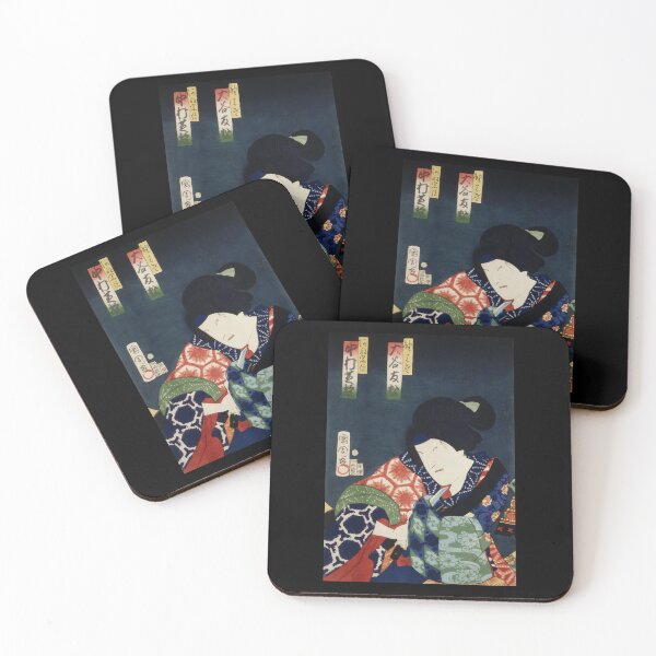 Item preview, Portraits an Actors by Toyohara Kunichika   - Japanese woodblock designed and sold by TeeARTHY.