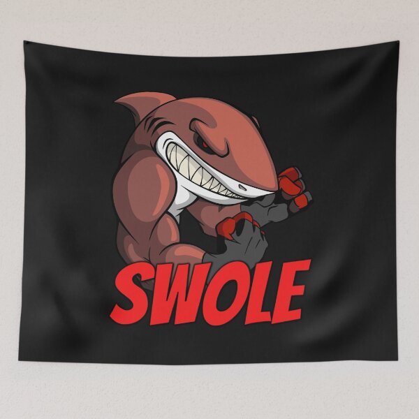 Item preview, Swole Shark loves to Train Hard designed and sold by mkzmerch.