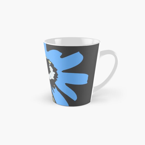 Retro pretty daisy blue black RMPD01 Tall Mug