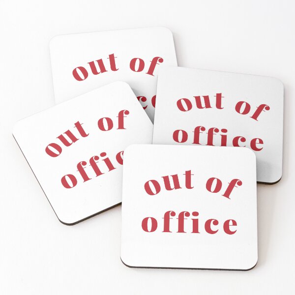 Item preview, Out of Office Slogan Design. Funny Working From Home Quote. Going on Vacation make sure to put your Out of Office On. Red designed and sold by That Cheeky Tee.
