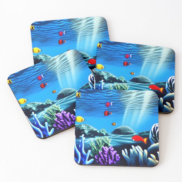 Item preview, coral reef beneath the waves designed and sold by BGM by AI.