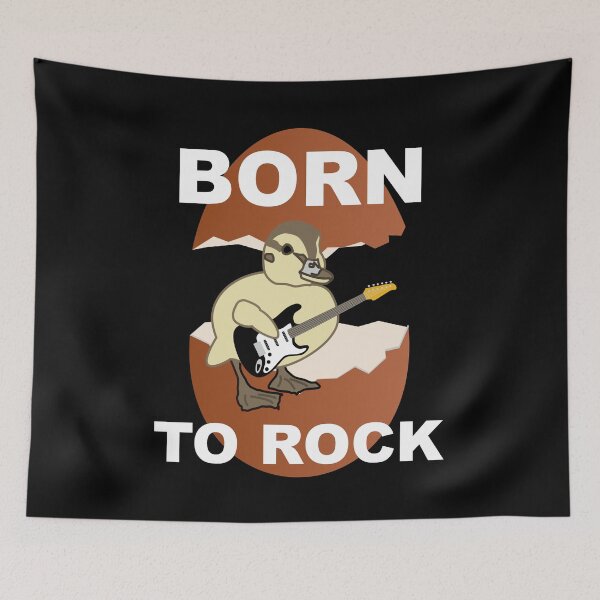 Item preview, Duck Born to Rock designed and sold by Grepthor.