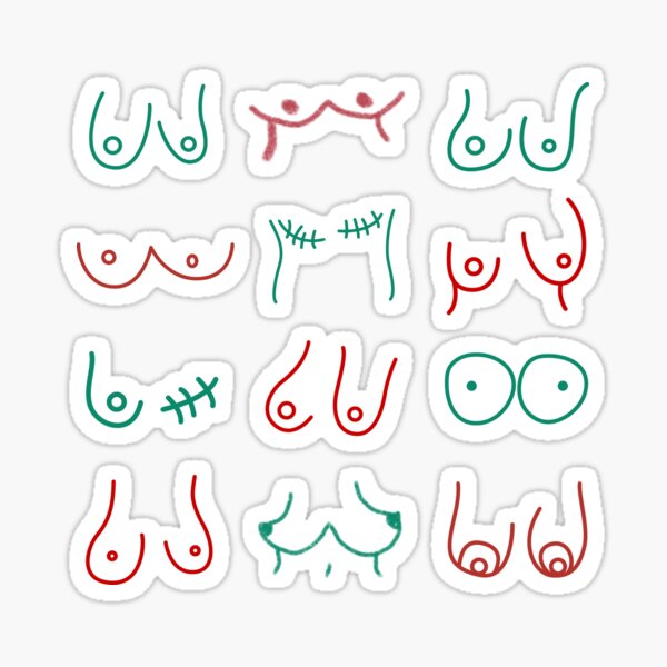 Immature big booby stickers find your favourite tits from this range of  hilarious breasts & boobies — Sketched by Ste