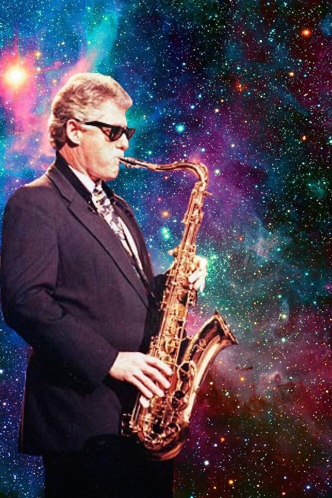 Bill Clinton Space Saxophone By Bill Nye Tho Redbubble