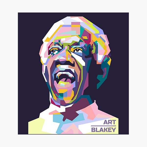 abstract Popart Art blakey in WPAP Photographic Print