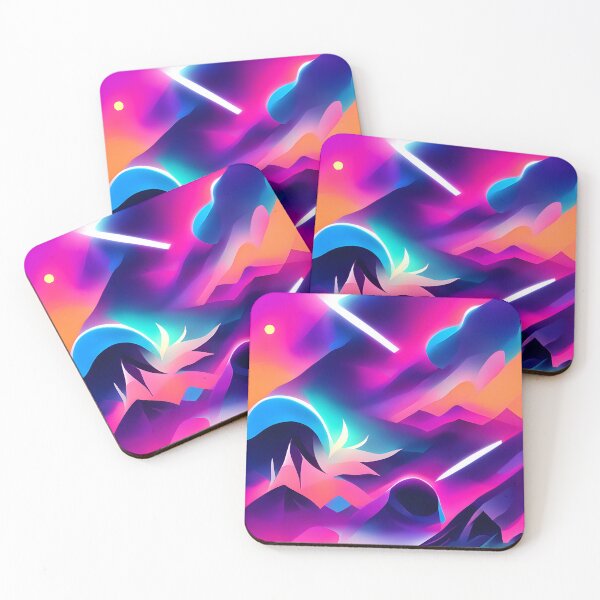 Item preview, Violet Journey Neon Abstract Pattern designed and sold by nelloryn.