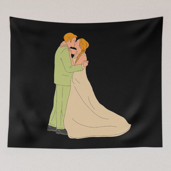 Item preview, Simple Handdrawn Couple Kissing, Romatic love designed and sold by MyTrueLove.