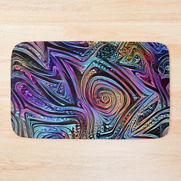 Item preview, Trippy Warped Triangles Abstract in Cool Colors designed and sold by ittybittyowl.