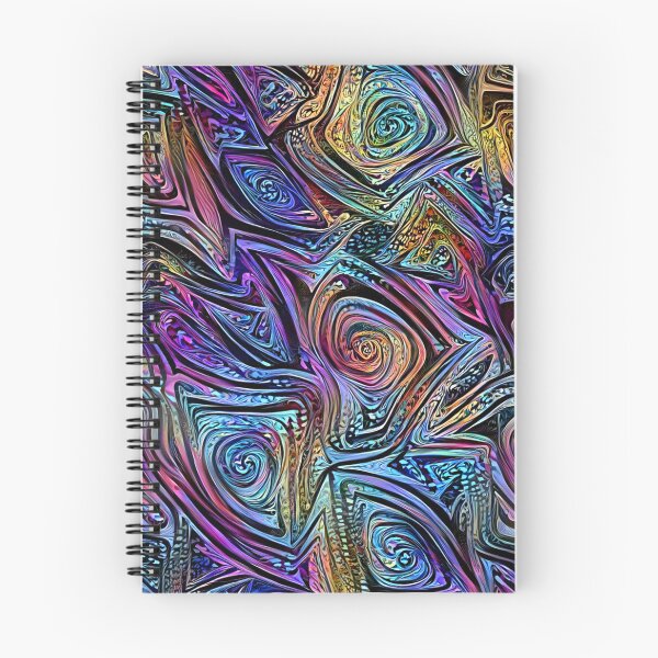 Item preview, Trippy Warped Triangles Abstract in Cool Colors designed and sold by ittybittyowl.