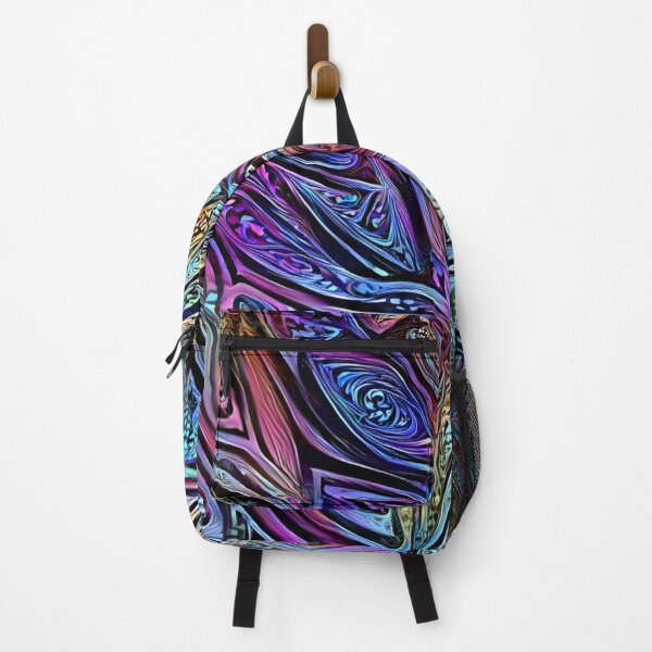 Item preview, Trippy Warped Triangles Abstract in Cool Colors designed and sold by ittybittyowl.