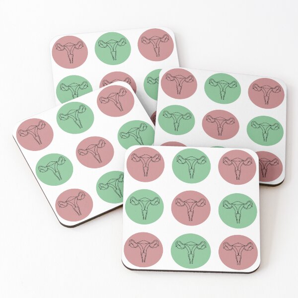 Item preview, MIND YOUR OWN UTERUS CHRISTMAS PATTERN | XMAS UTERUS designed and sold by Festive Feminist.