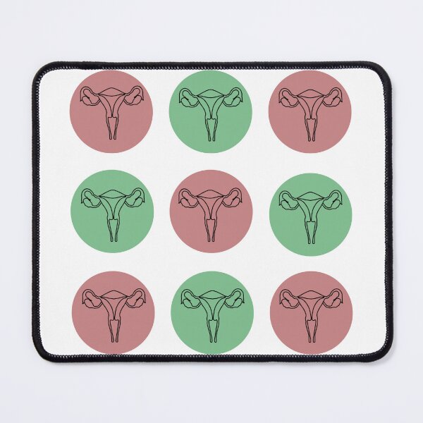 Item preview, MIND YOUR OWN UTERUS CHRISTMAS PATTERN | XMAS UTERUS designed and sold by Festive Feminist.