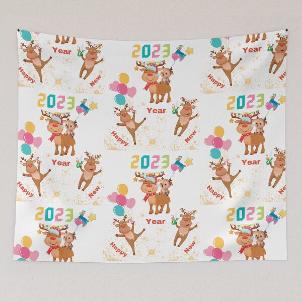 Aperçu de l'œuvre Joyeux cerf de Noël joyeux, cerf de chasse drôle 2023 créée et vendue par joy32.