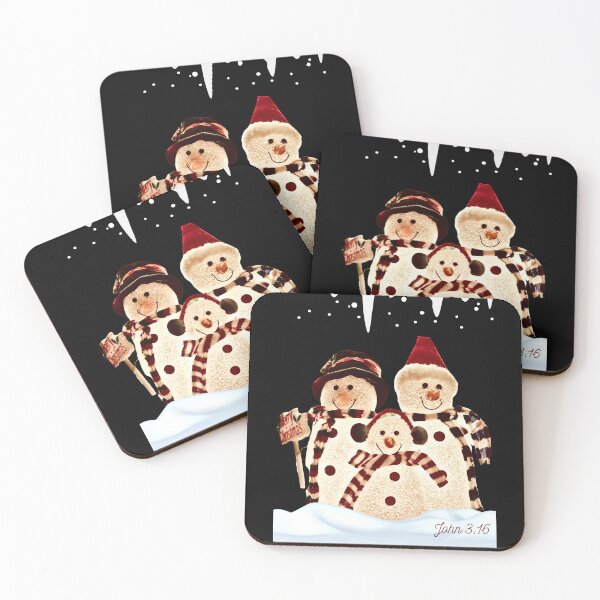 Item preview, Merry Christmas Snowmen Christian Family Xmas Bible Verse Book of John designed and sold by onlyscriptures.