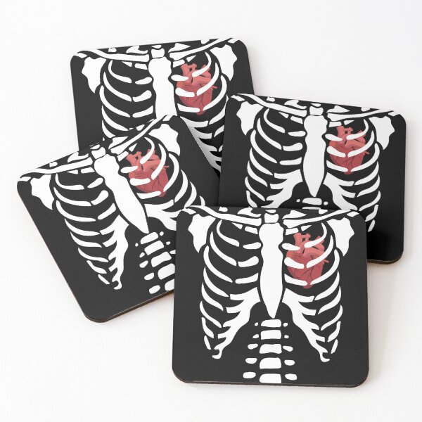 Item preview, Skeleton Rib Cage with Heart Halloween Cool designed and sold by AmphoraGhost.
