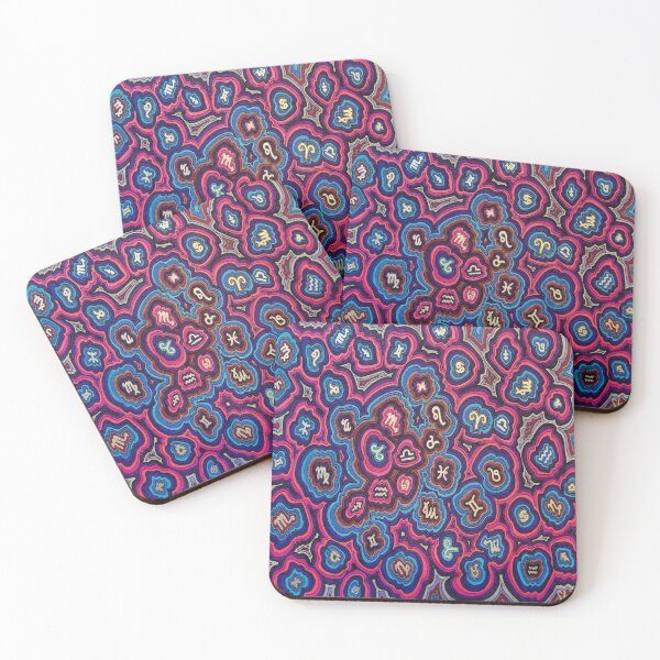 Item preview, Zen Doodle Astrology Pink Night designed and sold by Sarah Kurdila.