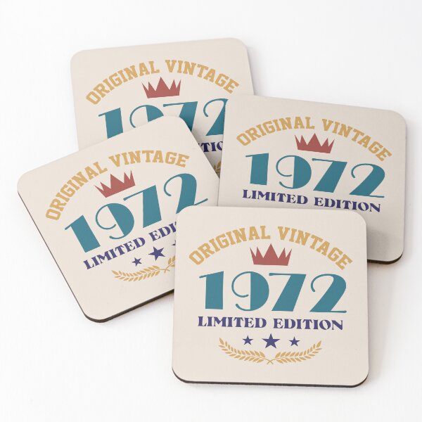 Item preview, Original Vintage 1972 Birthyear Limited Edition Typography designed and sold by bolimj.