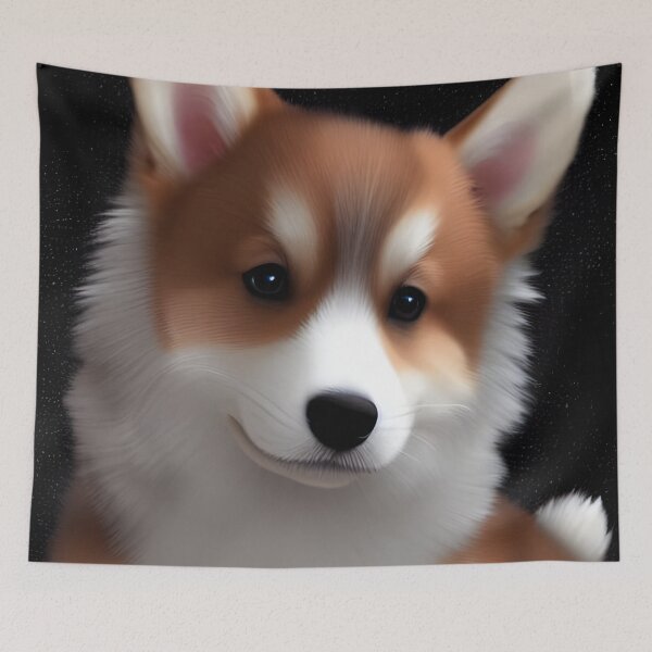 Item preview, Fluffy Corgi Puppy designed and sold by ZenEverAI.