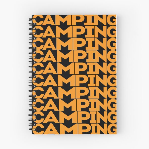 Item preview, Camping in orange repeated text designed and sold by hockeng.