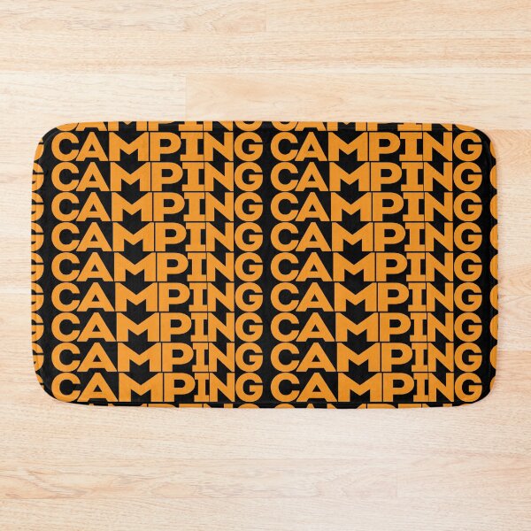 Item preview, Camping in orange repeated text designed and sold by hockeng.