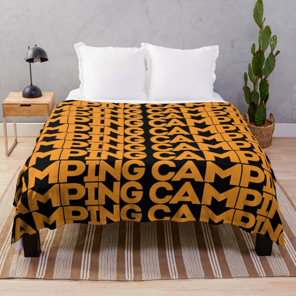 Item preview, Camping in orange repeated text designed and sold by hockeng.