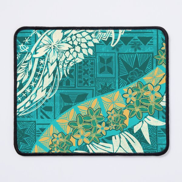 Item preview, Vintage Teal Tribal Hawaiian - Samoan - Polynesian Teal Tribal Print  designed and sold by sunnthreads.