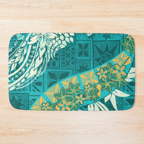 Item preview, Vintage Teal Tribal Hawaiian - Samoan - Polynesian Teal Tribal Print  designed and sold by sunnthreads.