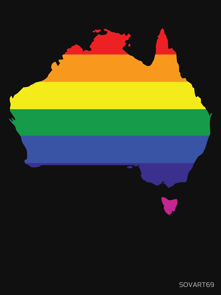 "AUSTRALIA GAY PRIDE" Tshirt for Sale by SOVART69 Redbubble australia gay pride tshirts