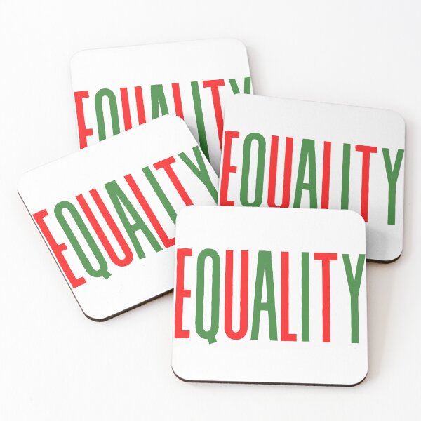Item preview, EQUALITY | EQUAL RIGHTS IN CHRISTMAS COLORS designed and sold by Festive Feminist.