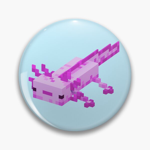 Item preview, Cute Pink Axolotl Kawaii Voxel 3d designed and sold by Si Pakne.