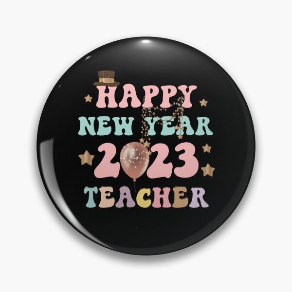 Item preview, Happy New Year 2023 Teacher Glitter Pink Balloons designed and sold by Karry-Pat.