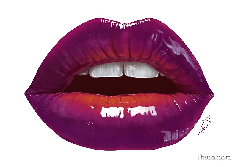 Sexy Lips Digital Painting Art By Thubakabra Redbubble