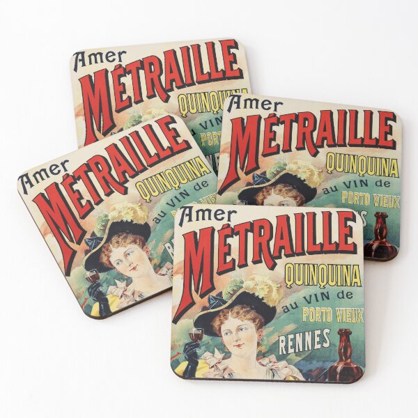 Item preview, AMER METRAILLE QUINQUINA Old French Liqueur Poster Advertising designed and sold by retroposters.
