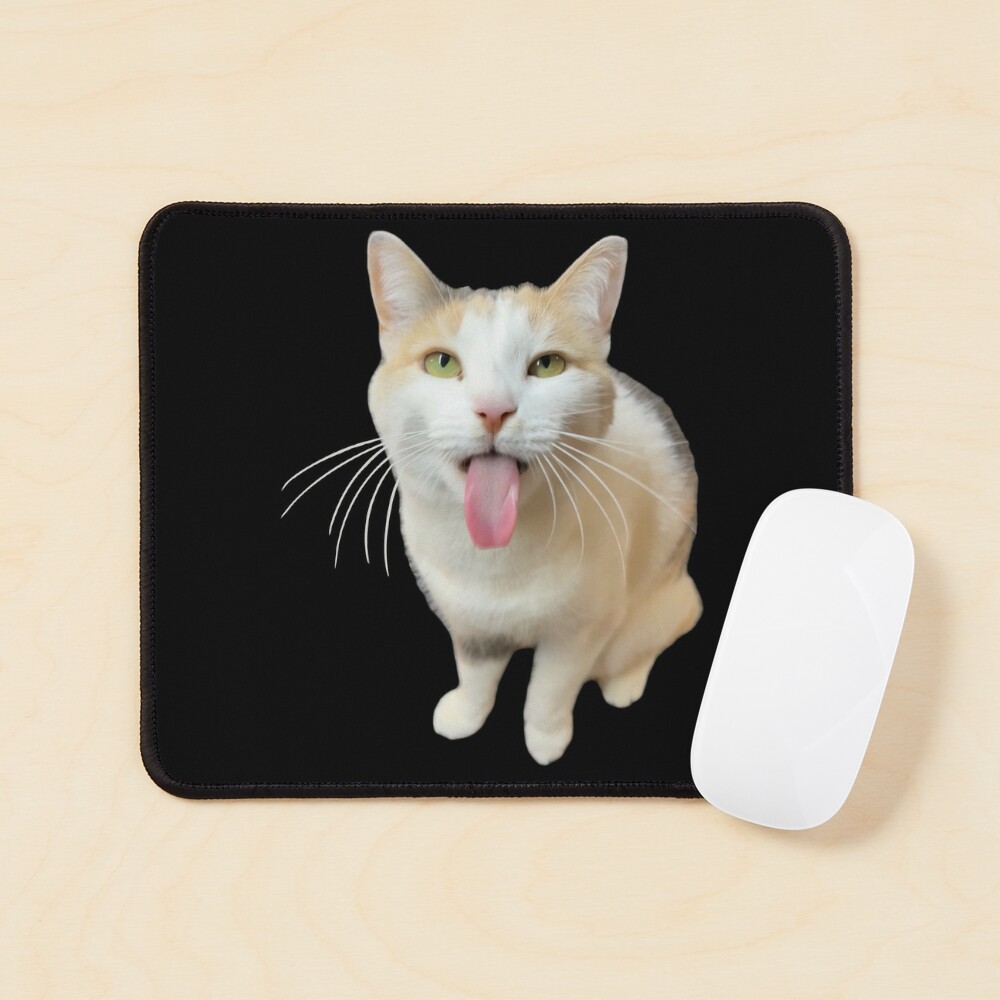 Funny Caracal Cat Floppa Meme Mouse Pad Square Non-Slip Rubber