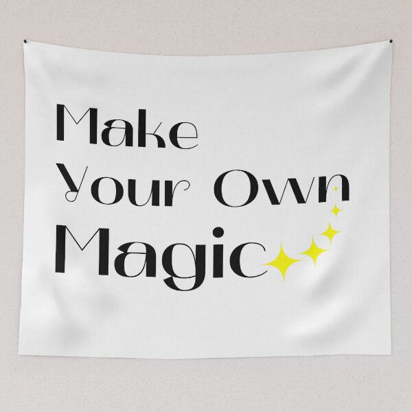 Item preview, Make Your Own Magic. Create Your Own Destiny. Black and Yellow designed and sold by That Cheeky Tee.
