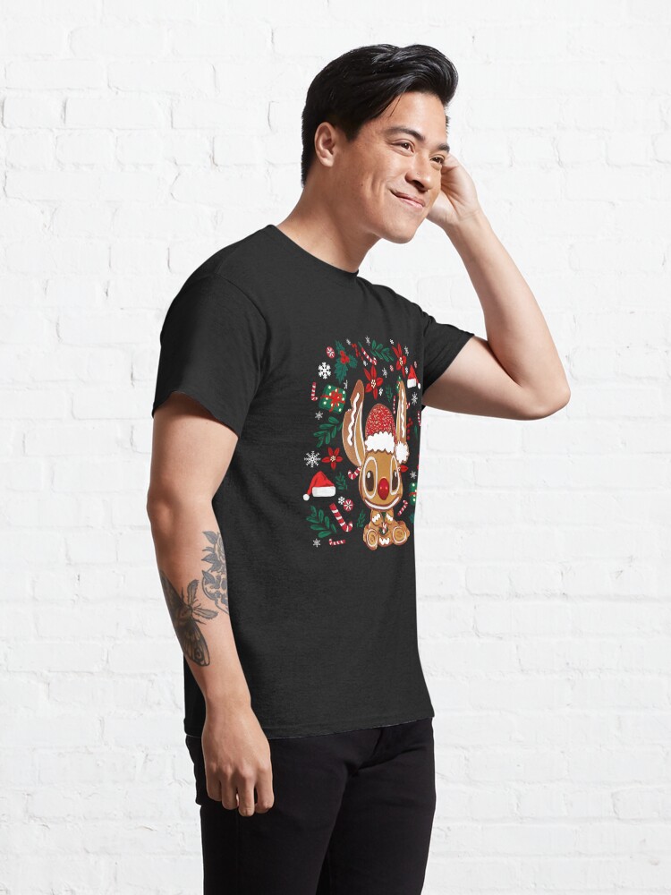 Disover Gingerbread Christmas Stitch Classic T-Shirt, Stitch Cute Disney Lilo T-shirt