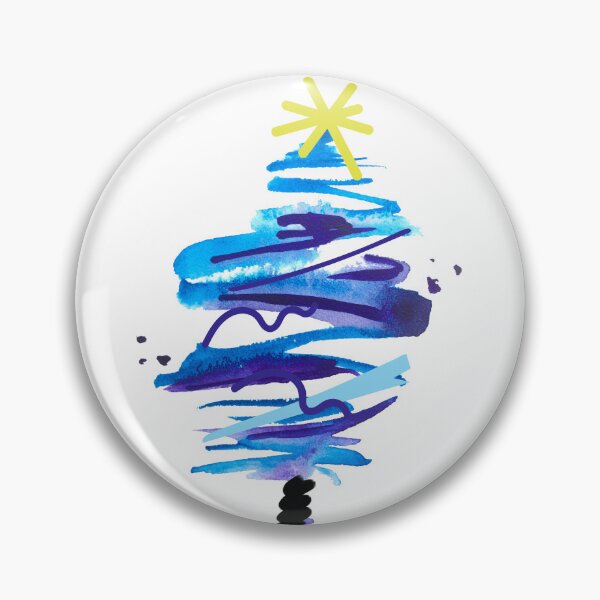 Item preview, Abstract Blue Christmas Tree designed and sold by BeeGeesDesigns.