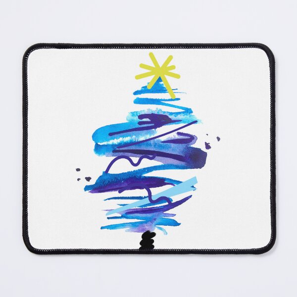 Item preview, Abstract Blue Christmas Tree designed and sold by BeeGeesDesigns.