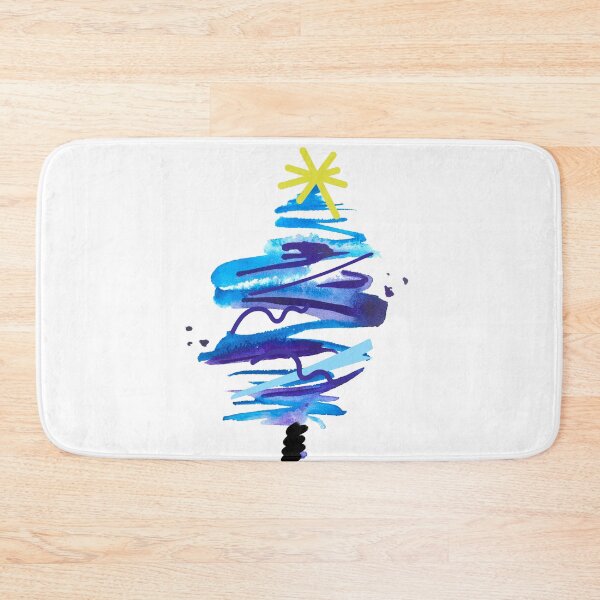 Item preview, Abstract Blue Christmas Tree designed and sold by BeeGeesDesigns.