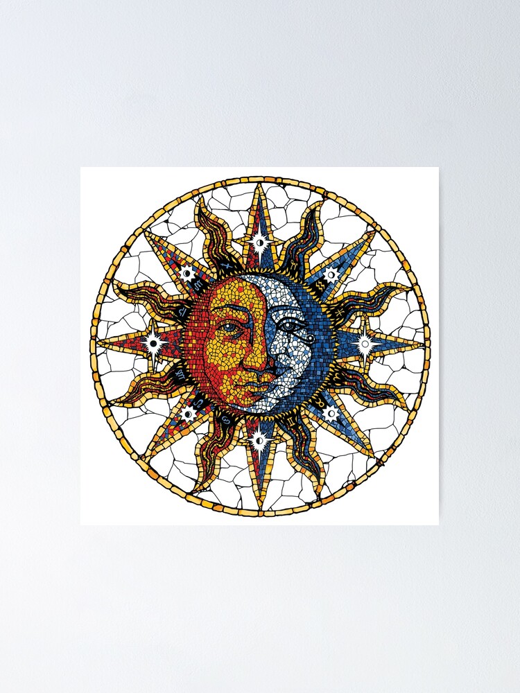 Celestial Mosaic - Moon Sun & Stars | Celestial | Mozaico