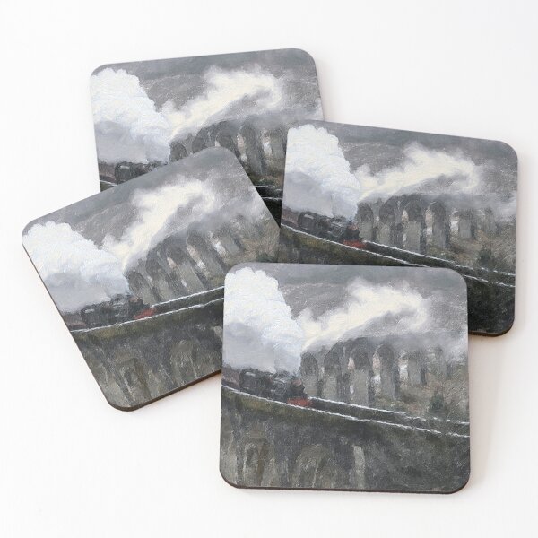 Item preview, Steam Train on a Bridge designed and sold by noirlines.