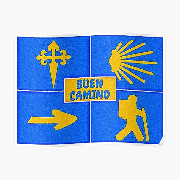 “camino de santiago” Poster for Sale by Cheekybrit | Redbubble