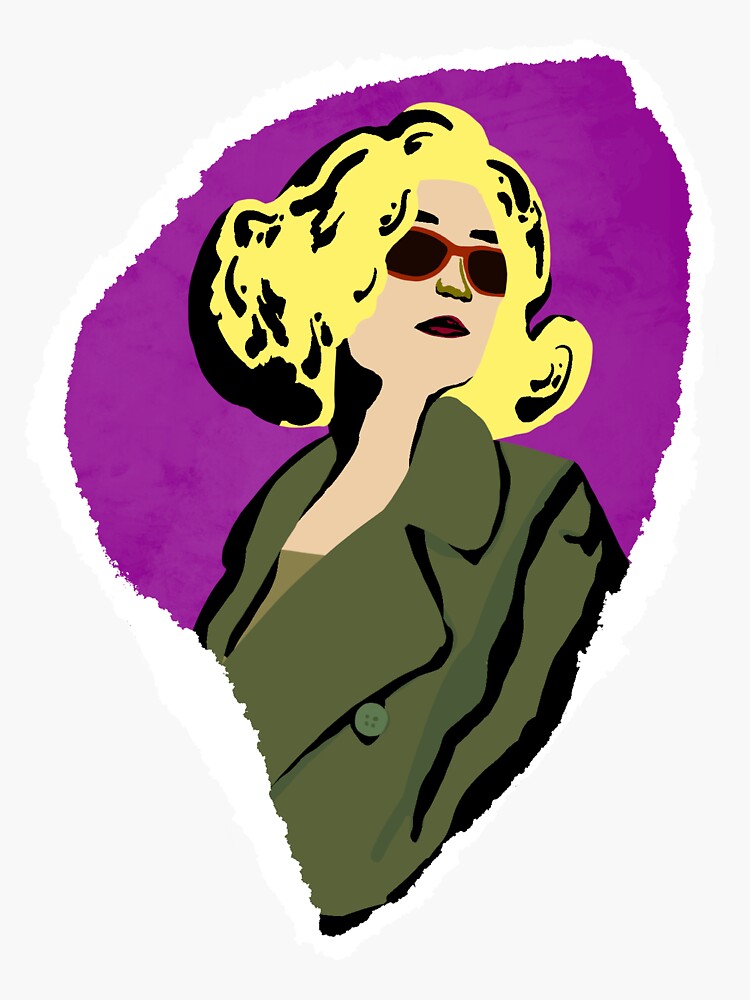 Movie Series Chungking Express Woman in Blonde Wig Sticker